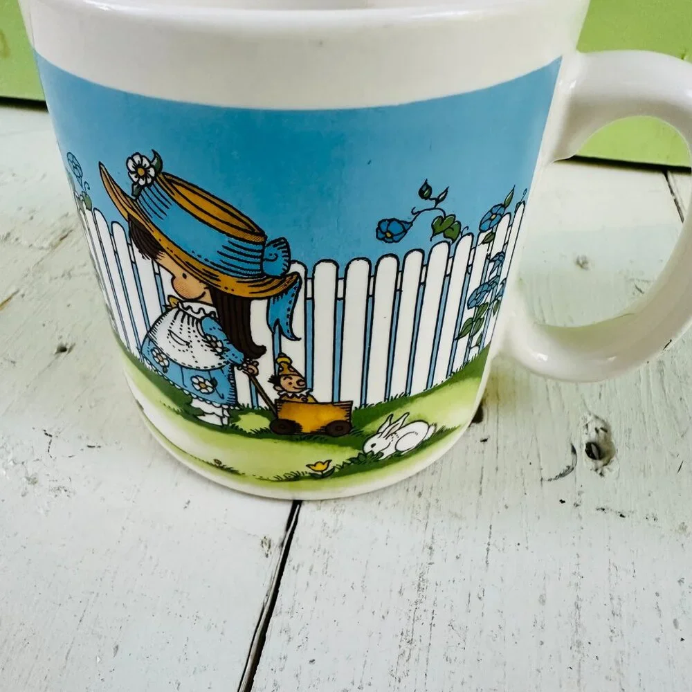 Vintage Joan Walsh Anglund Little Girl Ceramic Mug West Germany 1969